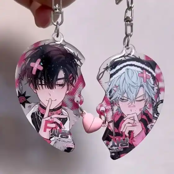 Anime Alien Stage Ivan Till Cosplay Keychain Unisex Acrylic Heart Magnet Pendant Key Chain Móc Treo Đeo Thoại, Standee, Móc Khoá In Theo Yêu Cầu, Chất Liệu Mica Dày 4mm, Kích Thước 5.5 Cm, Có In Test Mẫu