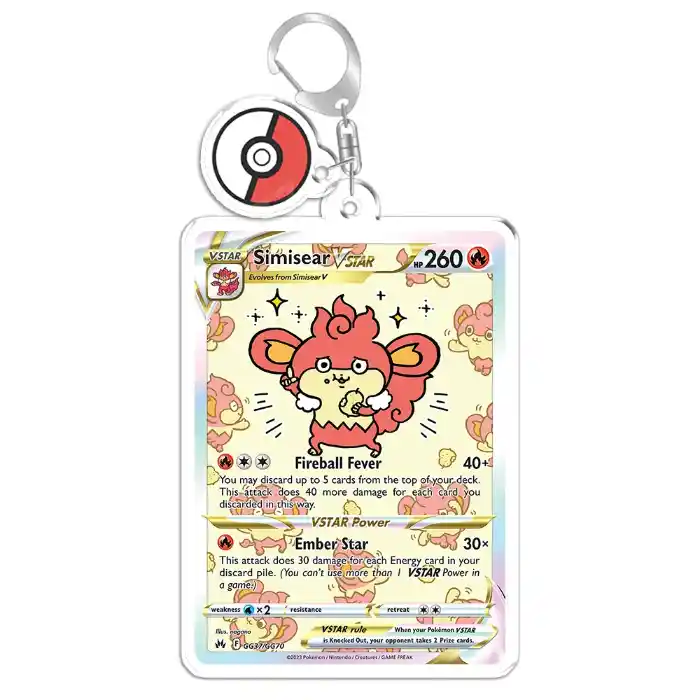 Anime Art Display For Pokemon Sword Shield Simisear Anime Game Expand Art Acrylic Protective Móc Treo Đeo Thoại, Standee, Móc Khoá In Theo Yêu Cầu, Chất Liệu Mica Dày 4mm, Kích Thước 5.5 Cm, Có In Test Mẫu