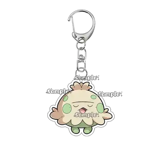 Anime Bulbasaur Leafeon Hoppip Cottonee Character Cartoon Acrylic Keychain Pendant Decoration Móc Treo Đeo Thoại, Standee, Móc Khoá In Theo Yêu Cầu, Chất Liệu Mica Dày 4mm, Kích Thước 5.5 Cm, Có In Test Mẫu