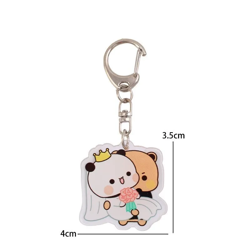 Anime Cartoon Bubu Dudu Keychain Acrylic Couples Accessories Kawaii Cute Girls Boys Yier Bear Móc Treo Đeo Thoại, Standee, Móc Khoá In Theo Yêu Cầu, Chất Liệu Mica Dày 4mm, Kích Thước 5.5 Cm, Có In Test Mẫu