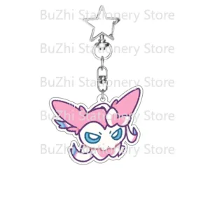 Anime Cartoon Eevee Acrylic Keychain Kawaii Cute Figure Vaporeon Jolteon Espeon Sylveon Móc Treo Đeo Thoại, Standee, Móc Khoá In Theo Yêu Cầu, Chất Liệu Mica Dày 4mm, Kích Thước 5.5 Cm, Có In Test Mẫu