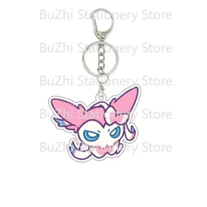 Anime Cartoon Eevee Acrylic Keychain Kawaii Cute Figure Vaporeon Jolteon Espeon Sylveon Móc Treo Đeo Thoại, Standee, Móc Khoá In Theo Yêu Cầu, Chất Liệu Mica Dày 4mm, Kích Thước 5.5 Cm, Có In Test Mẫu