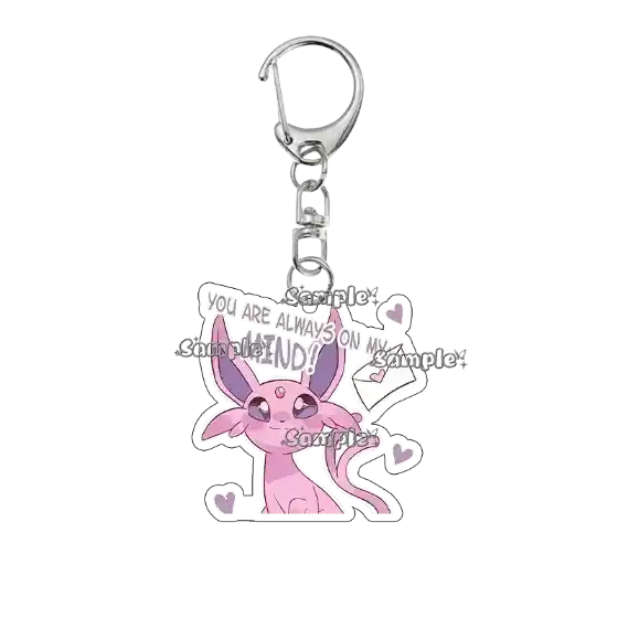 Anime Cartoon Eevee Umbreon Sylveon Glaceon Jolteon Leafeon Kawaii Acrylic Pendant Keychain Móc Treo Đeo Thoại, Standee, Móc Khoá In Theo Yêu Cầu, Chất Liệu Mica Dày 4mm, Kích Thước 5.5 Cm, Có In Test Mẫu