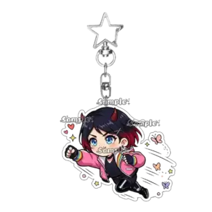 Anime Cartoon Q Version Acrylic Keychain Accessories Women Fashion Cute Ornament Jewelry Men Móc Treo Đeo Thoại, Standee, Móc Khoá In Theo Yêu Cầu, Chất Liệu Mica Dày 4mm, Kích Thước 5.5 Cm, Có In Test Mẫu