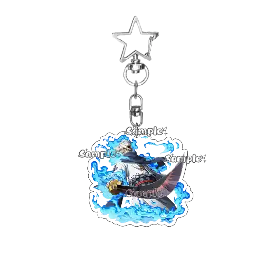 Anime Cartoon Silvers Rayleigh Shiki Smoker Basil Hawkins Character Pendant Acrylic Keychain Móc Treo Đeo Thoại, Standee, Móc Khoá In Theo Yêu Cầu, Chất Liệu Mica Dày 4mm, Kích Thước 5.5 Cm, Có In Test Mẫu