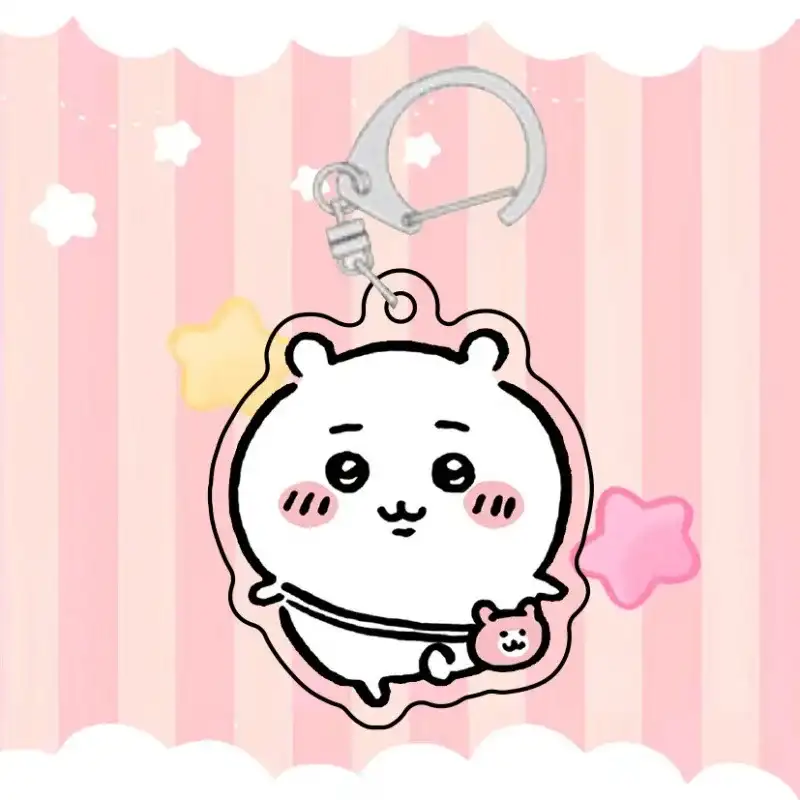 Anime Chiikawa Cute Cartoon Key Ring Fashion Children Gift Accessories Bag Charms Acrylic Móc Treo Đeo Thoại, Standee, Móc Khoá In Theo Yêu Cầu, Chất Liệu Mica Dày 4mm, Kích Thước 5.5 Cm, Có In Test Mẫu