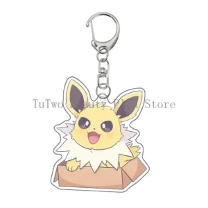 Anime Creative Cardboard Box Flareon Glaceon Umbreon Jolteon Flareon Leafeon Eevee Acrylic Móc Treo Đeo Thoại, Standee, Móc Khoá In Theo Yêu Cầu, Chất Liệu Mica Dày 4mm, Kích Thước 5.5 Cm, Có In Test Mẫu