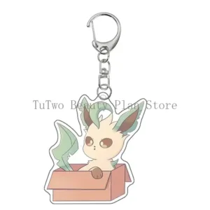 Anime Creative Cardboard Box Flareon Glaceon Umbreon Jolteon Flareon Leafeon Eevee Acrylic Móc Treo Đeo Thoại, Standee, Móc Khoá In Theo Yêu Cầu, Chất Liệu Mica Dày 4mm, Kích Thước 5.5 Cm, Có In Test Mẫu