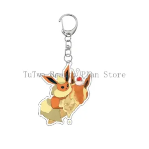 Anime Creative Eevee Ice Cream Cone Style Acrylic Keychain Cartoon Umbreon Flareon Sylveon Móc Treo Đeo Thoại, Standee, Móc Khoá In Theo Yêu Cầu, Chất Liệu Mica Dày 4mm, Kích Thước 5.5 Cm, Có In Test Mẫu