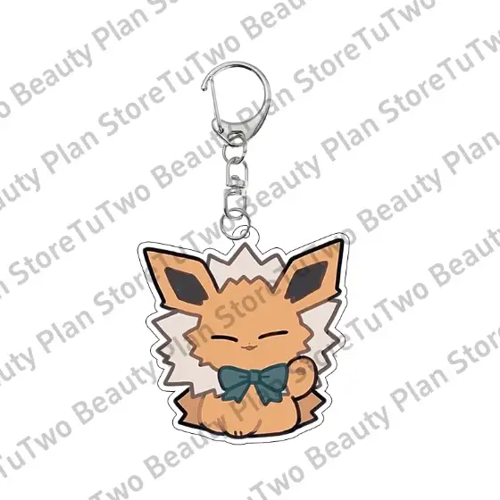 Anime Eevee Cartoon Acrylic Keychain Studants Pendant Glaceon Espeon Leafeon Kawaii Cute Móc Treo Đeo Thoại, Standee, Móc Khoá In Theo Yêu Cầu, Chất Liệu Mica Dày 4mm, Kích Thước 5.5 Cm, Có In Test Mẫu