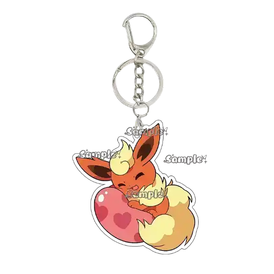 Anime Eevee Umbreon Jolteon Cartoon Acrylic Keychain Vaporeon Espeon Kawaii Cute Keyring Bag Móc Treo Đeo Thoại, Standee, Móc Khoá In Theo Yêu Cầu, Chất Liệu Mica Dày 4mm, Kích Thước 5.5 Cm, Có In Test Mẫu