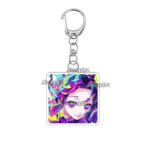 Anime Fashion Agatsuma Zenitsu Tsuyuri Tanjiro Nezuko Cartoon Accessory Backpack Acrylic Móc Treo Đeo Thoại, Standee, Móc Khoá In Theo Yêu Cầu, Chất Liệu Mica Dày 4mm, Kích Thước 5.5 Cm, Có In Test Mẫu