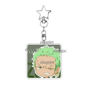 Anime Fashion Roronoa Zoro Nami Cartoon Acrylic Keychain Kawaii Backpack Charm Keyring Móc Treo Đeo Thoại, Standee, Móc Khoá In Theo Yêu Cầu, Chất Liệu Mica Dày 4mm, Kích Thước 5.5 Cm, Có In Test Mẫu