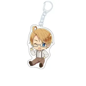 Anime Hetalia Axis Powers Acrylic Keychain Cartoon Figures Ludwig Wang Yao Ivan Braginsky Móc Treo Đeo Thoại, Standee, Móc Khoá In Theo Yêu Cầu, Chất Liệu Mica Dày 4mm, Kích Thước 5.5 Cm, Có In Test Mẫu