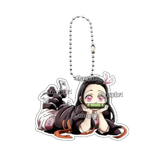 Anime Kamado Nezuko Tsuyuri Kanawo Kochou Shinobu Acrylic Keychain Accessories Kawaii Cartoon Móc Treo Đeo Thoại, Standee, Móc Khoá In Theo Yêu Cầu, Chất Liệu Mica Dày 4mm, Kích Thước 5.5 Cm, Có In Test Mẫu
