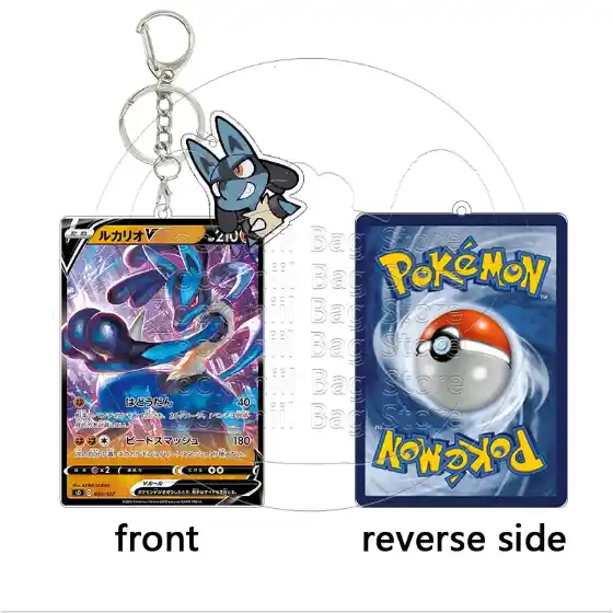 Anime Lucario Acrylic Keychain Cartoon Role Double Sided Cards Collection Bag Pendant Game Móc Treo Đeo Thoại, Standee, Móc Khoá In Theo Yêu Cầu, Chất Liệu Mica Dày 4mm, Kích Thước 5.5 Cm, Có In Test Mẫu