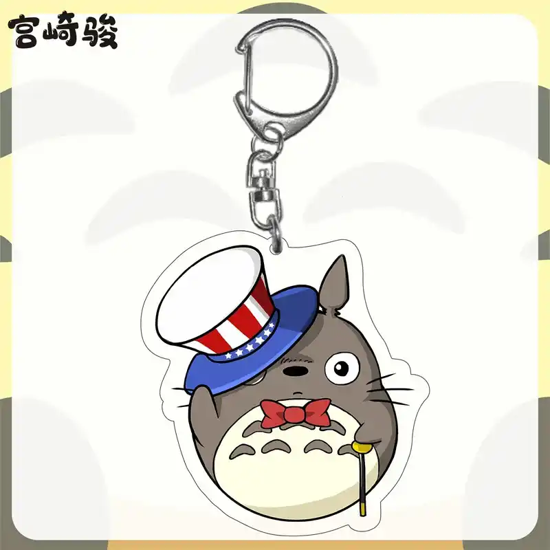 Anime My Neighbor Totoro Hayao Miyazaki Acrylic Keychain Animation Products Key Chain Bag Móc Treo Đeo Thoại, Standee, Móc Khoá In Theo Yêu Cầu, Chất Liệu Mica Dày 4mm, Kích Thước 5.5 Cm, Có In Test Mẫu