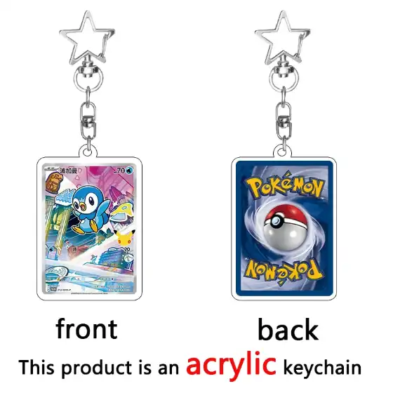 Anime Pkm Diy Tcg 30th Anniversary Bulbasaur Squirtle Charmander Acrylic Keychain Game Small Móc Treo Đeo Thoại, Standee, Móc Khoá In Theo Yêu Cầu, Chất Liệu Mica Dày 4mm, Kích Thước 5.5 Cm, Có In Test Mẫu