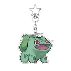 Anime Pocket Monsters Bulbasaur Figure Acrylic Keychain Keyring Kawaii Cartoon Ornaments Móc Treo Đeo Thoại, Standee, Móc Khoá In Theo Yêu Cầu, Chất Liệu Mica Dày 4mm, Kích Thước 5.5 Cm, Có In Test Mẫu