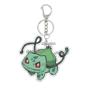 Anime Pocket Monsters Bulbasaur Figure Acrylic Keychain Keyring Kawaii Cartoon Ornaments Móc Treo Đeo Thoại, Standee, Móc Khoá In Theo Yêu Cầu, Chất Liệu Mica Dày 4mm, Kích Thước 5.5 Cm, Có In Test Mẫu