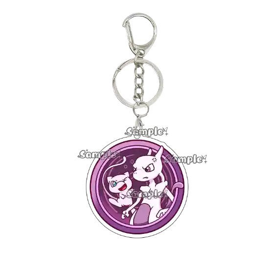 Anime Pocket Monsters Mewtwo Lugia Kyogre Acrylic Keychain Cartoon Backpack Pendant Móc Treo Đeo Thoại, Standee, Móc Khoá In Theo Yêu Cầu, Chất Liệu Mica Dày 4mm, Kích Thước 5.5 Cm, Có In Test Mẫu