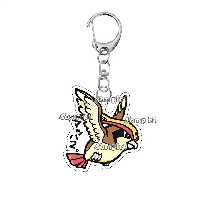 Anime Pocket Monsters Pidgey Pidgeotto Beedrill Cartoon Transparent Acrylic Keychain Móc Treo Đeo Thoại, Standee, Móc Khoá In Theo Yêu Cầu, Chất Liệu Mica Dày 4mm, Kích Thước 5.5 Cm, Có In Test Mẫu