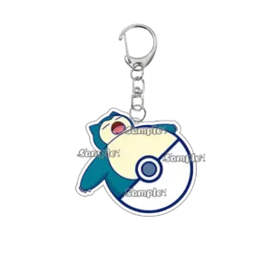 Anime Snorlax Charmander Squirtle Bulbasaur Pattern Acrylic Keychain Charm Creative Key Ring Móc Treo Đeo Thoại, Standee, Móc Khoá In Theo Yêu Cầu, Chất Liệu Mica Dày 4mm, Kích Thước 5.5 Cm, Có In Test Mẫu