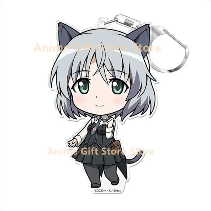 Anime Strike Witches Acrylic Keychain Decorative Accessories Cartoon Pendant Fan Gift Móc Treo Đeo Thoại, Standee, Móc Khoá In Theo Yêu Cầu, Chất Liệu Mica Dày 4mm, Kích Thước 5.5 Cm, Có In Test Mẫu