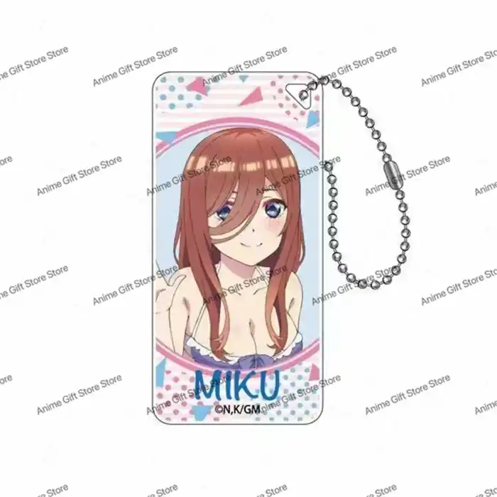 Anime The Quintessential Quintuplets Acrylic Keychain Cartoon Pendant Decorative Gifts Móc Treo Đeo Thoại, Standee, Móc Khoá In Theo Yêu Cầu, Chất Liệu Mica Dày 4mm, Kích Thước 5.5 Cm, Có In Test Mẫu