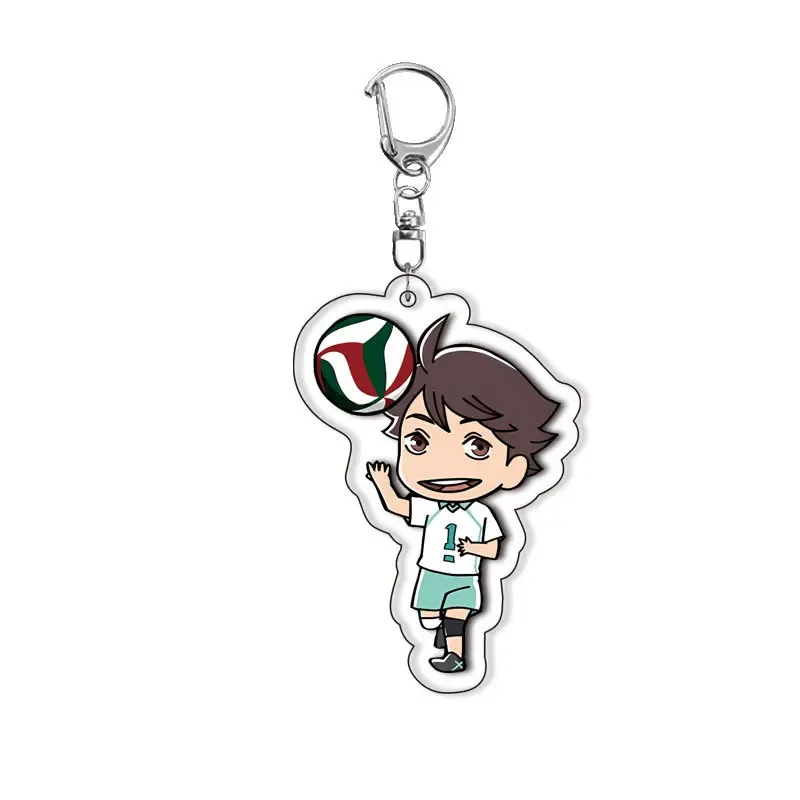 Anime Volleyball Acrylic Keychain Hanging Backpack Keyring Pendant Shoyo Hinata Kozume Kenma Móc Treo Đeo Thoại, Standee, Móc Khoá In Theo Yêu Cầu, Chất Liệu Mica Dày 4mm, Kích Thước 5.5 Cm, Có In Test Mẫu