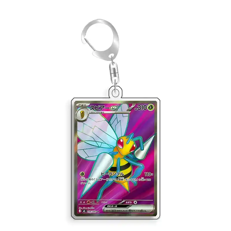 Art Display For Pokemon Beedrill Card Ptcg Keychain Anime Game Collectibles Anime Merchandise Móc Treo Đeo Thoại, Standee, Móc Khoá In Theo Yêu Cầu, Chất Liệu Mica Dày 4mm, Kích Thước 5.5 Cm, Có In Test Mẫu