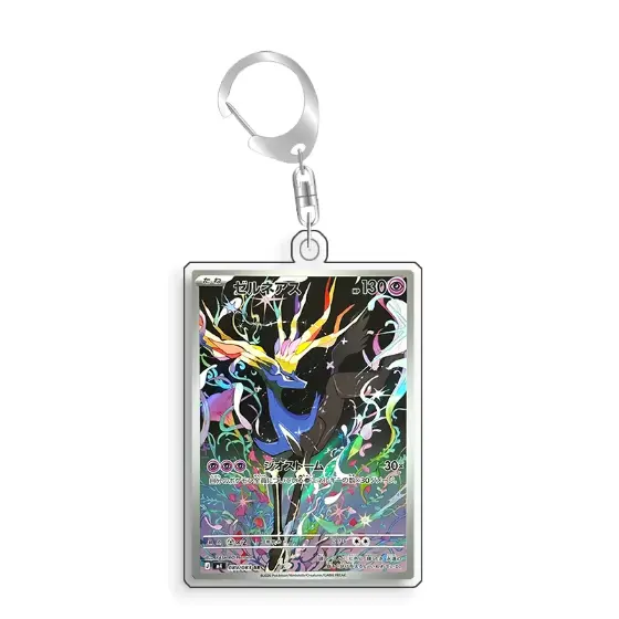 Art Display For Pokemon Xerneas Card Ptcg Keychain Anime Game Collectibles Anime Merchandise Móc Treo Đeo Thoại, Standee, Móc Khoá In Theo Yêu Cầu, Chất Liệu Mica Dày 4mm, Kích Thước 5.5 Cm, Có In Test Mẫu