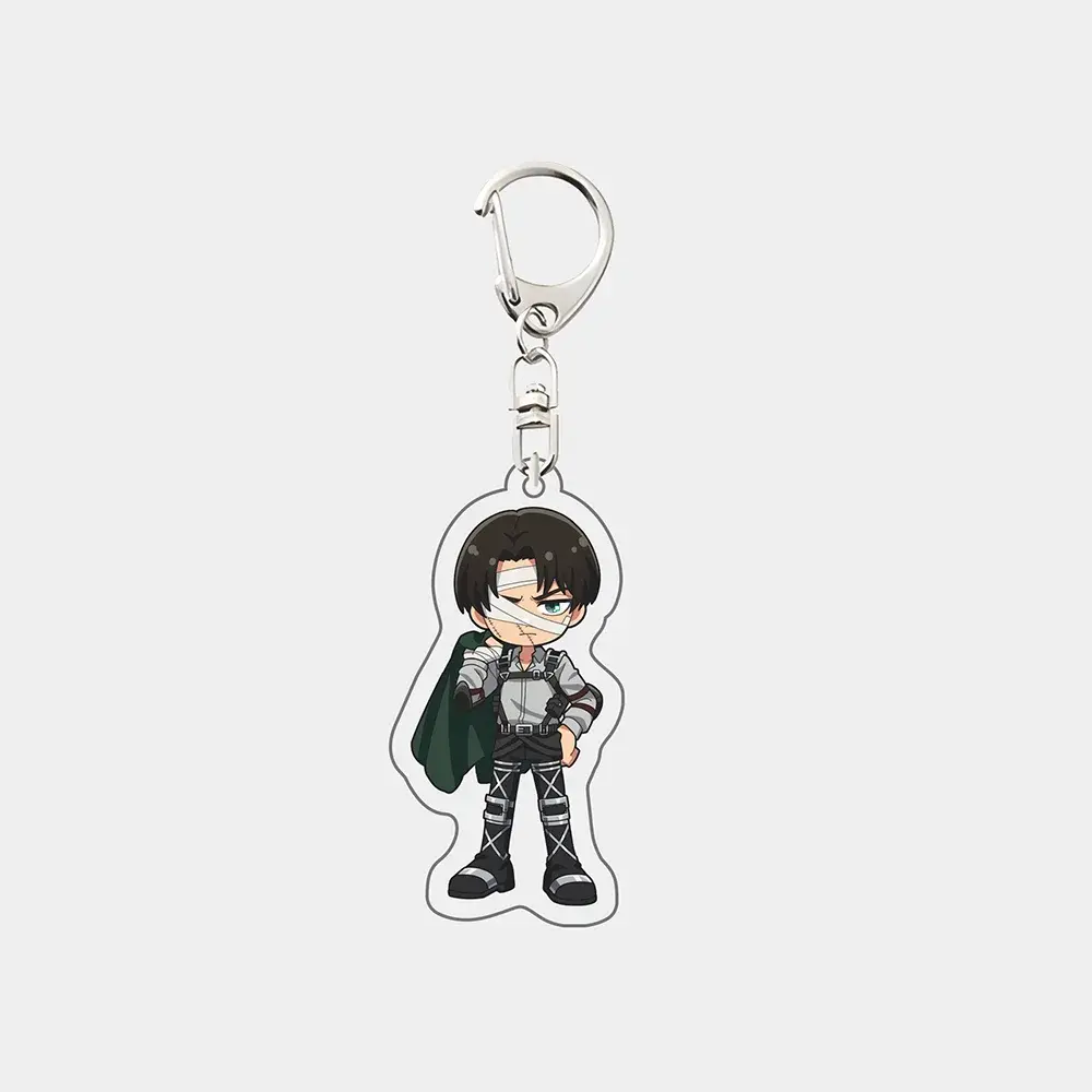 Attack On Titan Anime Acrylic Keychain Cute Chibi Eren Levi Mikasa Armin Hange Jean Figure Móc Treo Đeo Thoại, Standee, Móc Khoá In Theo Yêu Cầu, Chất Liệu Mica Dày 4mm, Kích Thước 5.5 Cm, Có In Test Mẫu