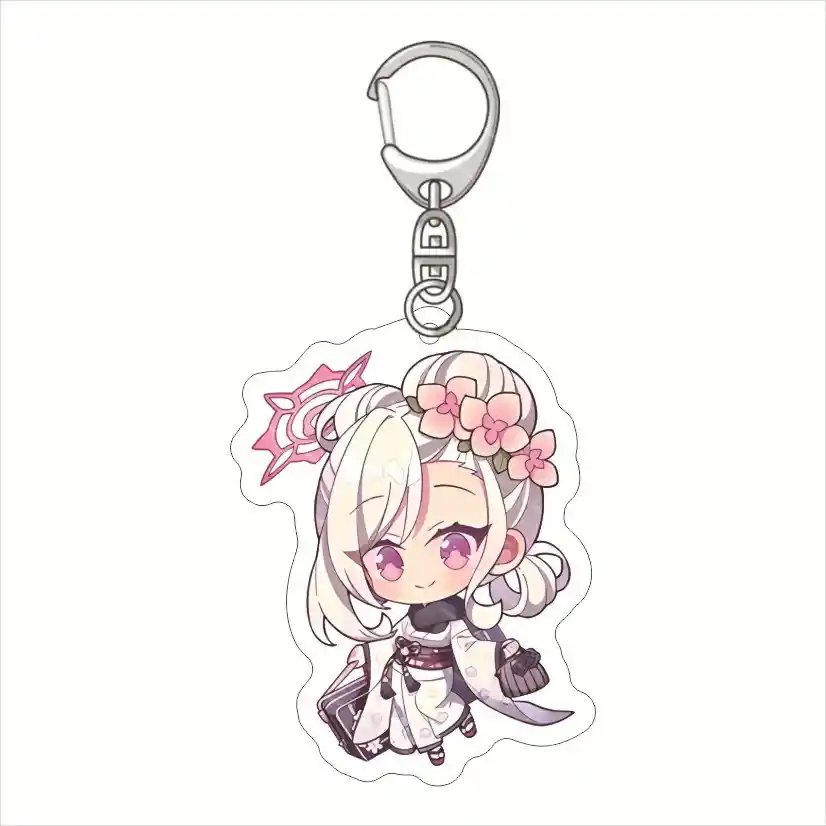 Blue Archive Acrylic Keychain Schale Ornaments Aru Bag Accessories Pendant Shirako Hoshino Móc Treo Đeo Thoại, Standee, Móc Khoá In Theo Yêu Cầu, Chất Liệu Mica Dày 4mm, Kích Thước 5.5 Cm, Có In Test Mẫu