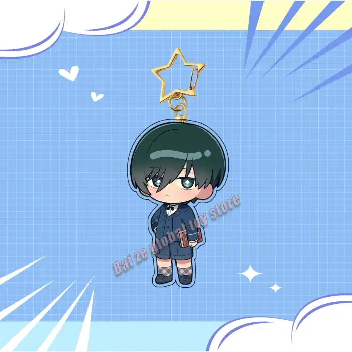 Blue Lcoks Duties Of A Deacon Ver. Q Ryusei Shido Golden Star Acrylic Pendant Cute Butler Rin Móc Treo Đeo Thoại, Standee, Móc Khoá In Theo Yêu Cầu, Chất Liệu Mica Dày 4mm, Kích Thước 5.5 Cm, Có In Test Mẫu