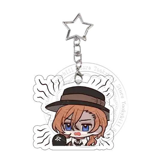 bungo-stray-dogs-acrylic-keychain-dazai-var3-1789636269881-118 Bungo Stray Dogs Acrylic Keychain Dazai Osamu Edogawa Rampo Nakajima Atsushi Kawaii Exquisite Móc Treo Đeo Thoại, Standee, Móc Khoá In Theo Yêu Cầu, Chất Liệu Mica Dày 4mm, Kích Thước 5.5 Cm, Có In Test Mẫu