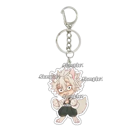 Cartoon Acrylic Nezuko Agatsuma Zenitsu Tomioka Giyuu Peripheral Keychain Pendant Decoration Móc Treo Đeo Thoại, Standee, Móc Khoá In Theo Yêu Cầu, Chất Liệu Mica Dày 4mm, Kích Thước 5.5 Cm, Có In Test Mẫu