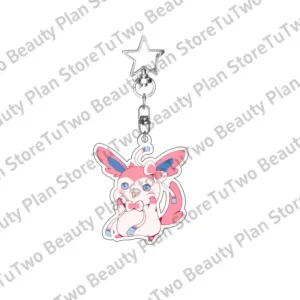 Cartoon Anime Eevee Umbreon Jolteon Leafeon Sylveon Pkm Cute Figure Acrylic Keychain Pendant Móc Treo Đeo Thoại, Standee, Móc Khoá In Theo Yêu Cầu, Chất Liệu Mica Dày 4mm, Kích Thước 5.5 Cm, Có In Test Mẫu