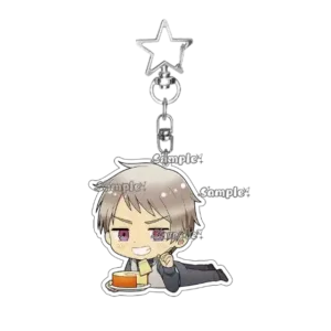 Cartoon Anime World Stars Acrylic Cute Character Keychain Ludwig Kiku Honda Arthur Kirkland Móc Treo Đeo Thoại, Standee, Móc Khoá In Theo Yêu Cầu, Chất Liệu Mica Dày 4mm, Kích Thước 5.5 Cm, Có In Test Mẫu
