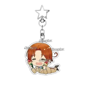 Cartoon Anime World Stars Acrylic Cute Character Keychain Ludwig Kiku Honda Arthur Kirkland Móc Treo Đeo Thoại, Standee, Móc Khoá In Theo Yêu Cầu, Chất Liệu Mica Dày 4mm, Kích Thước 5.5 Cm, Có In Test Mẫu