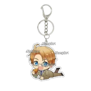 Cartoon Anime World Stars Acrylic Cute Character Keychain Ludwig Kiku Honda Arthur Kirkland Móc Treo Đeo Thoại, Standee, Móc Khoá In Theo Yêu Cầu, Chất Liệu Mica Dày 4mm, Kích Thước 5.5 Cm, Có In Test Mẫu