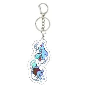 Cartoon Bulbasaur Squirtle Charmander Gengar Creative Acrylic Keychain Anime Figure Pendant Móc Treo Đeo Thoại, Standee, Móc Khoá In Theo Yêu Cầu, Chất Liệu Mica Dày 4mm, Kích Thước 5.5 Cm, Có In Test Mẫu