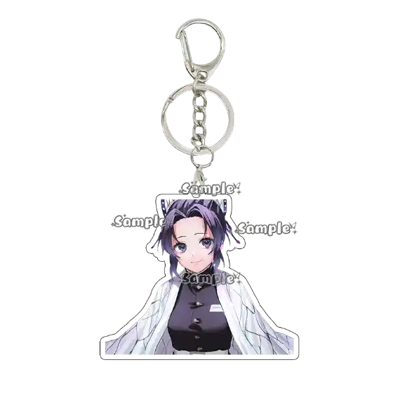 Cartoon Cute Diy Tsuyuri Kanawo Kochou Shinobu Homemade Peripheral Acrylic Keychain Pendant Móc Treo Đeo Thoại, Standee, Móc Khoá In Theo Yêu Cầu, Chất Liệu Mica Dày 4mm, Kích Thước 5.5 Cm, Có In Test Mẫu