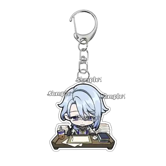 Cartoon Cute Navia Sigewinne Charlotte Skirk Acrylic Keychain Pendant Decoration Backpack Móc Treo Đeo Thoại, Standee, Móc Khoá In Theo Yêu Cầu, Chất Liệu Mica Dày 4mm, Kích Thước 5.5 Cm, Có In Test Mẫu