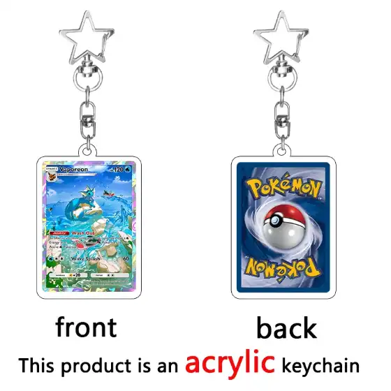 Cartoon Eevee Series Acrylic Pendant Anime Umbreon Sylveon Leafeon Flareon Keychain Móc Treo Đeo Thoại, Standee, Móc Khoá In Theo Yêu Cầu, Chất Liệu Mica Dày 4mm, Kích Thước 5.5 Cm, Có In Test Mẫu