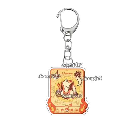 Cartoon Eevee Umbreon Jolteon Leafeon Anime Double-sided Acrylic Keychain Backpack Pendant Móc Treo Đeo Thoại, Standee, Móc Khoá In Theo Yêu Cầu, Chất Liệu Mica Dày 4mm, Kích Thước 5.5 Cm, Có In Test Mẫu