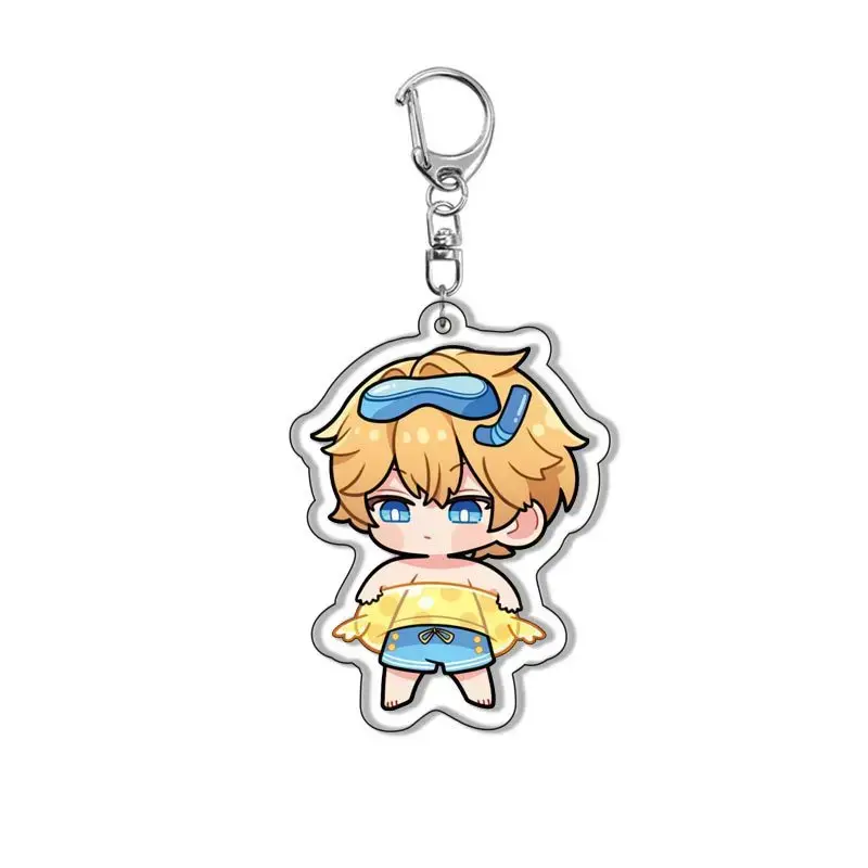 Cartoon Honkai Star Rail Danheng Caelus Beach Acrylic Keychain Kawaii Cute Creative Key Ring Móc Treo Đeo Thoại, Standee, Móc Khoá In Theo Yêu Cầu, Chất Liệu Mica Dày 4mm, Kích Thước 5.5 Cm, Có In Test Mẫu