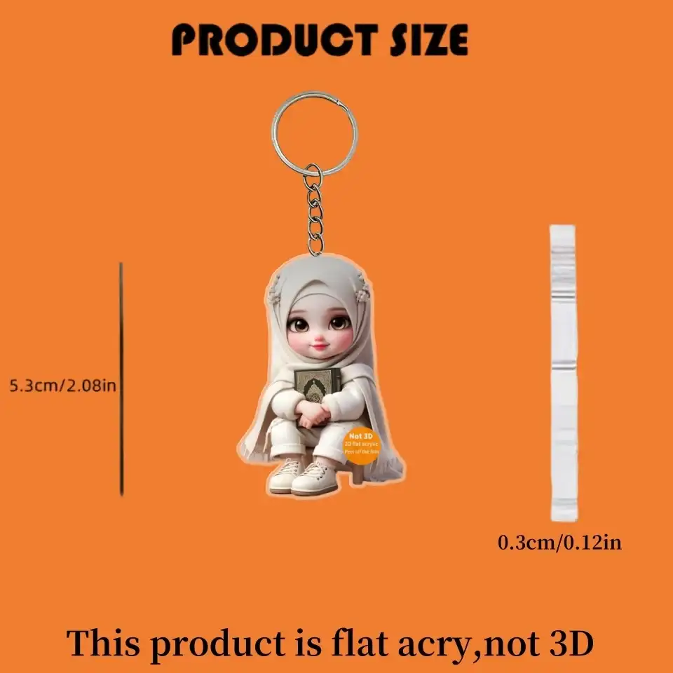 Cartoon Middle Eastern Goddess Keychain 2d Whimsical Pendant Acrylic Ornament,hanging Decor Móc Treo Đeo Thoại, Standee, Móc Khoá In Theo Yêu Cầu, Chất Liệu Mica Dày 4mm, Kích Thước 5.5 Cm, Có In Test Mẫu