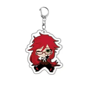 Cartoon New Black Butler Anime Acrylic Keychain Ornament Q Version Characters Jewelry Key Móc Treo Đeo Thoại, Standee, Móc Khoá In Theo Yêu Cầu, Chất Liệu Mica Dày 4mm, Kích Thước 5.5 Cm, Có In Test Mẫu