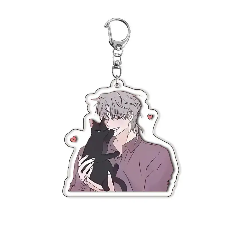Cartoon Night By The Water Anime Acrylic Car Keychain Ornament Girls Boys Double-sided Móc Treo Đeo Thoại, Standee, Móc Khoá In Theo Yêu Cầu, Chất Liệu Mica Dày 4mm, Kích Thước 5.5 Cm, Có In Test Mẫu